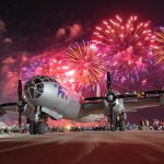 Fireworks over the B-29 at Airventure